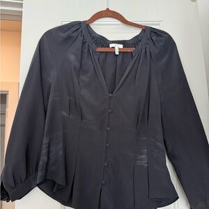 Joie Black Button-Down Blouse